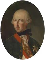 Emperador José II en uniforme con insignias de órdenes